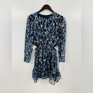 NWT FRENCH CONNECTION Women's Bodine Long Sleeve Cutout Minidress SIZE: 4